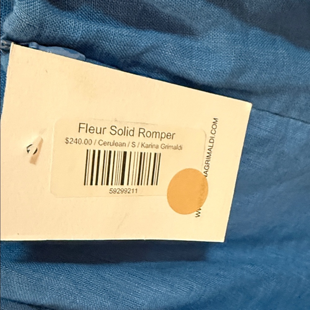 Nwt Karina Grimaldi Fluer Solid Romper - image 4